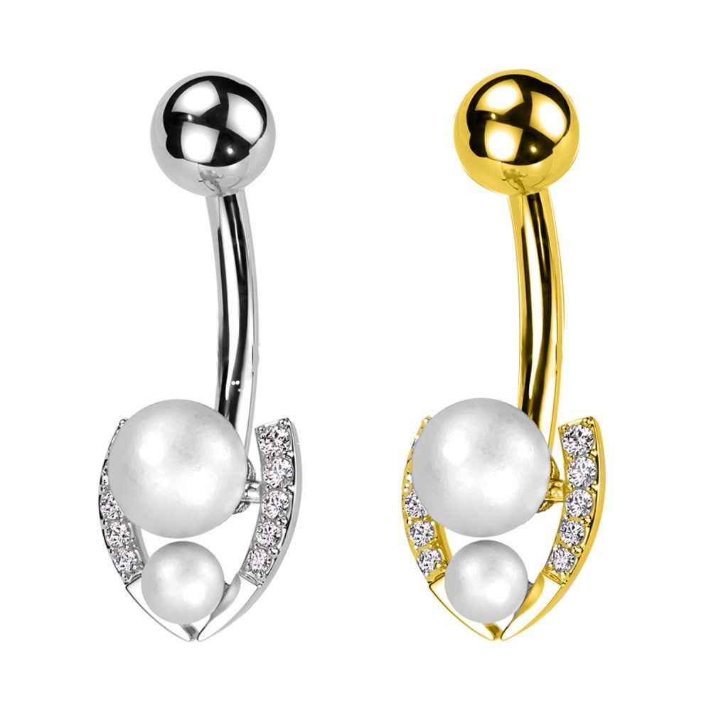 Bauchnabel-Barbell-Piercing-Pearl-1