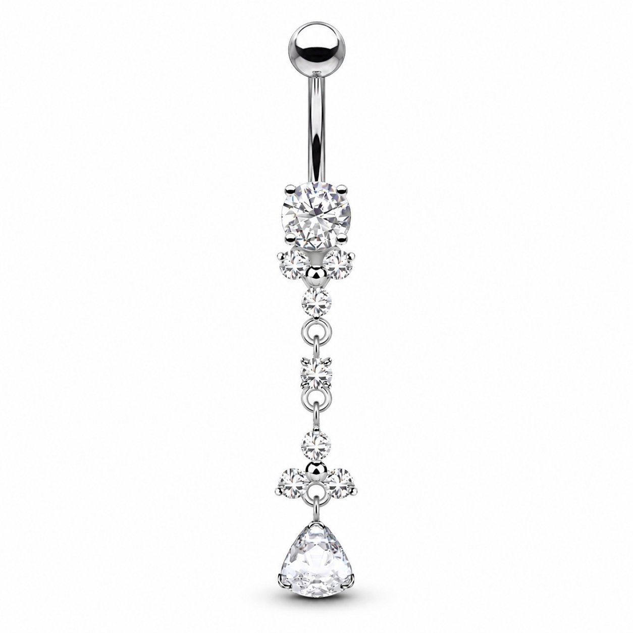 Bauchnabelpiercing-Banane-Elysia-Zirkonia-Silber
