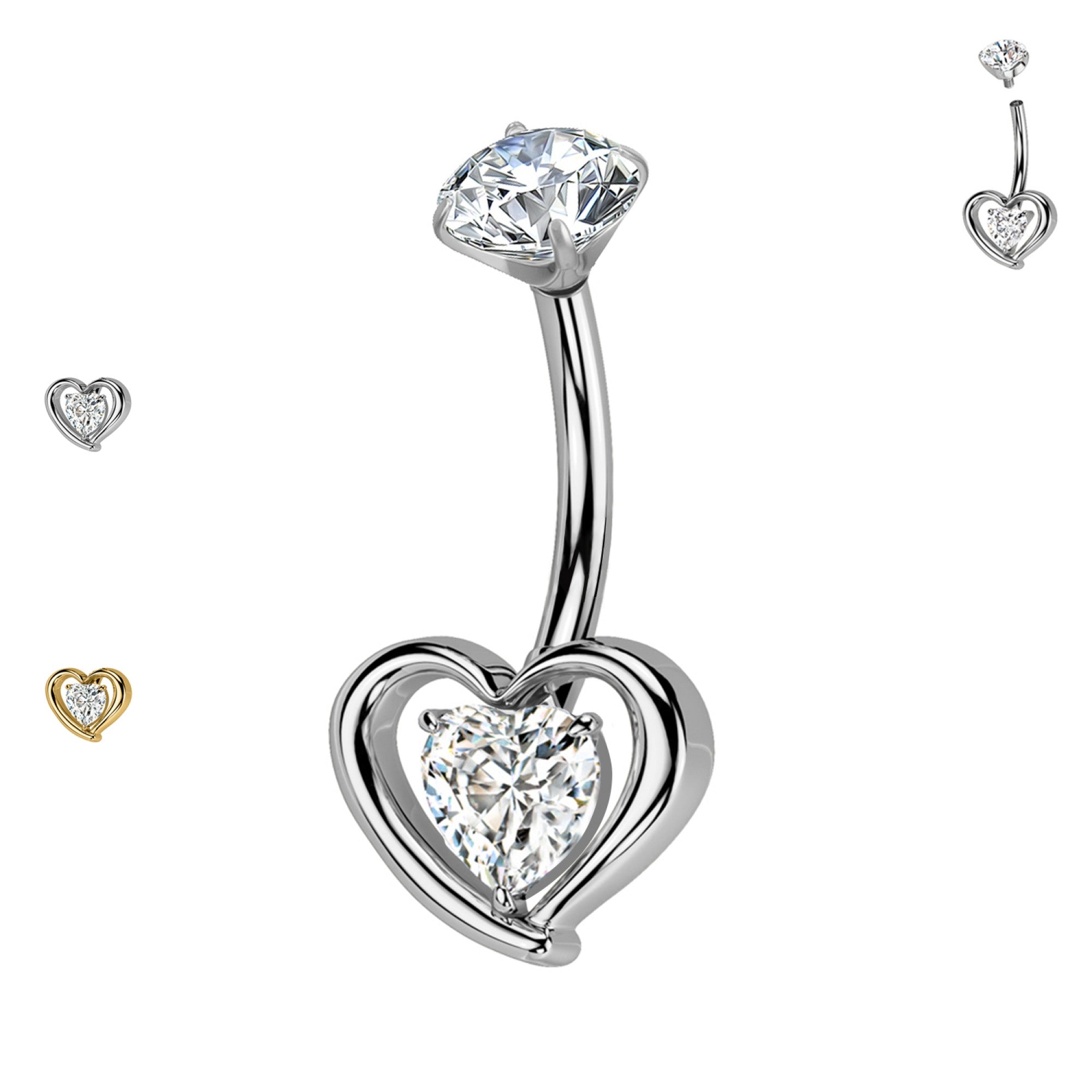 Bauchnabelpiercing-Banane-Herz