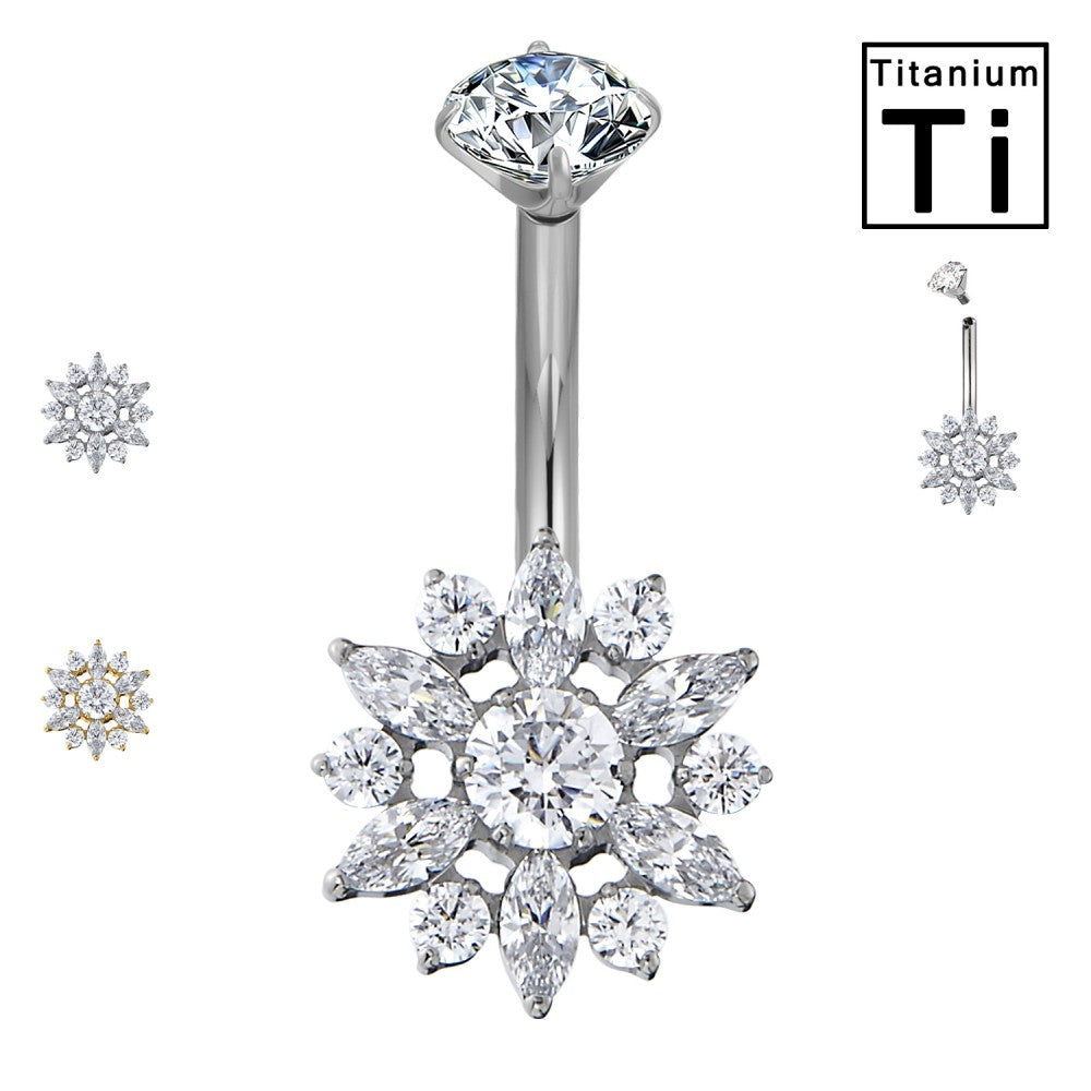 Bauchnabelpiercing-Banane-Titan-Blume