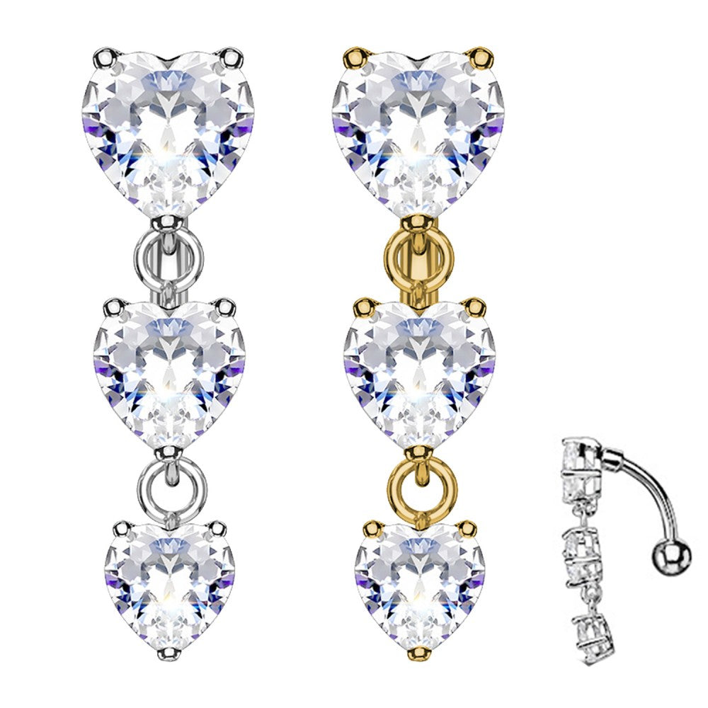 Bauchnabelpiercing-Banane-Triple-Heart-1