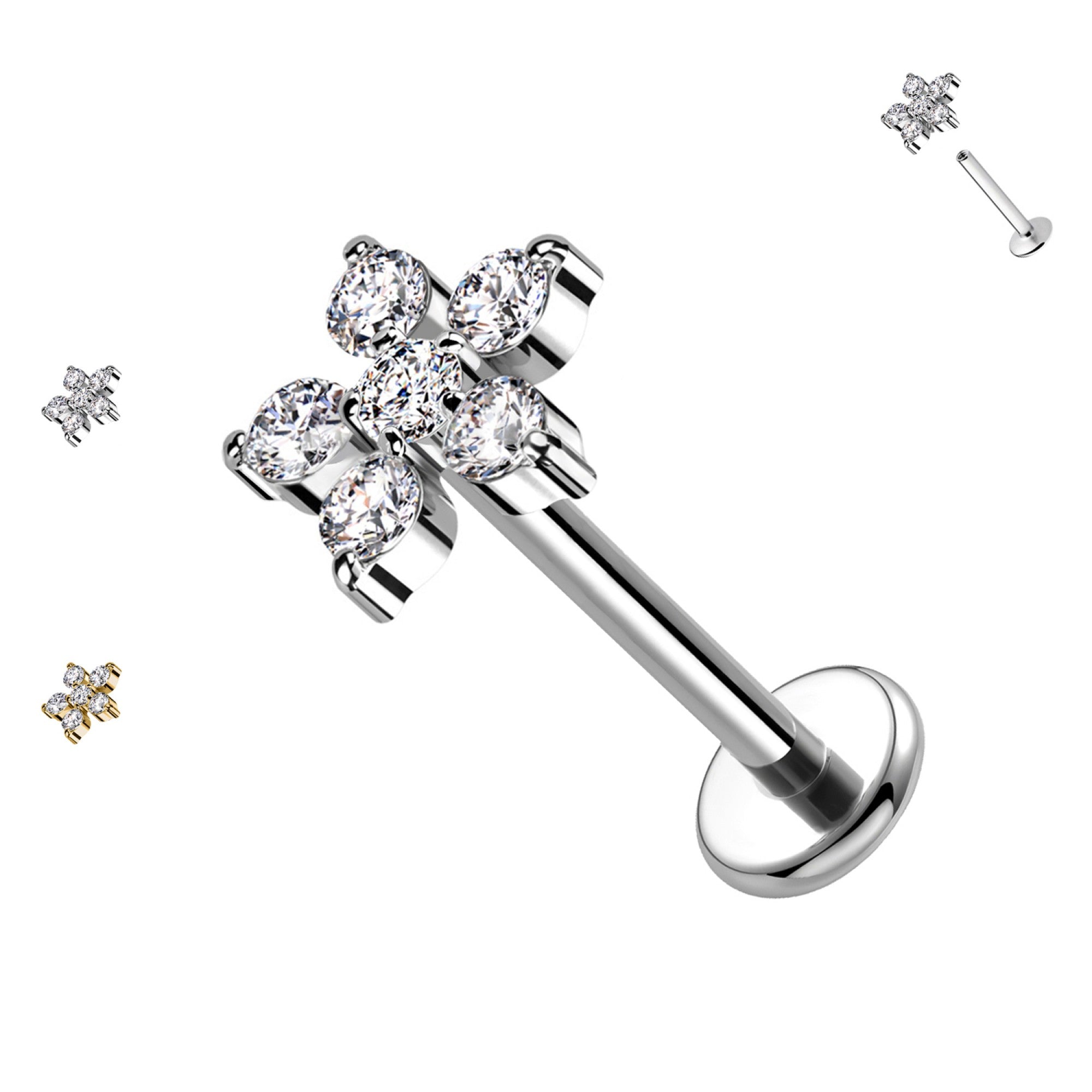 Labret-Piercing-Blume