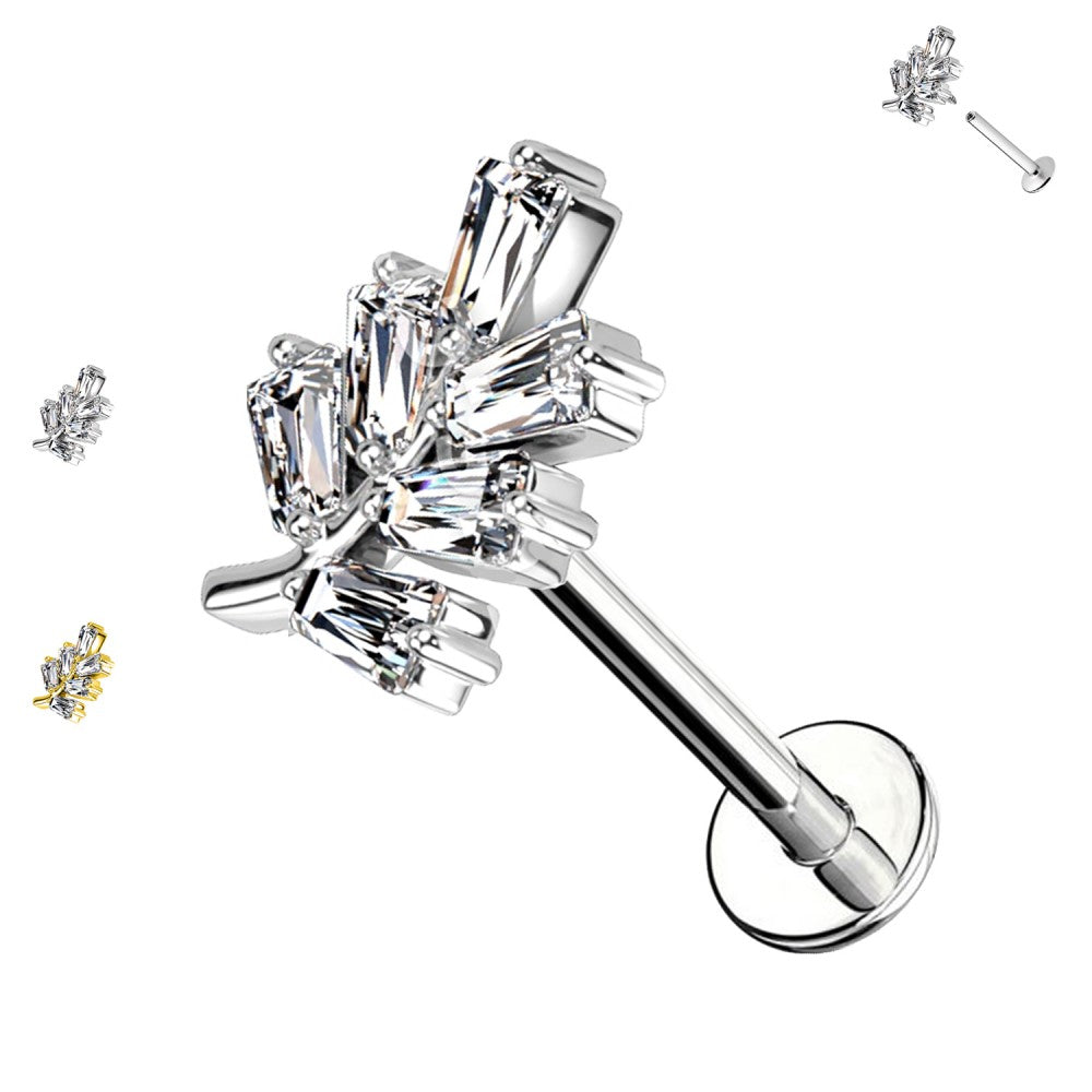 Labret-Piercing-Eiskristall