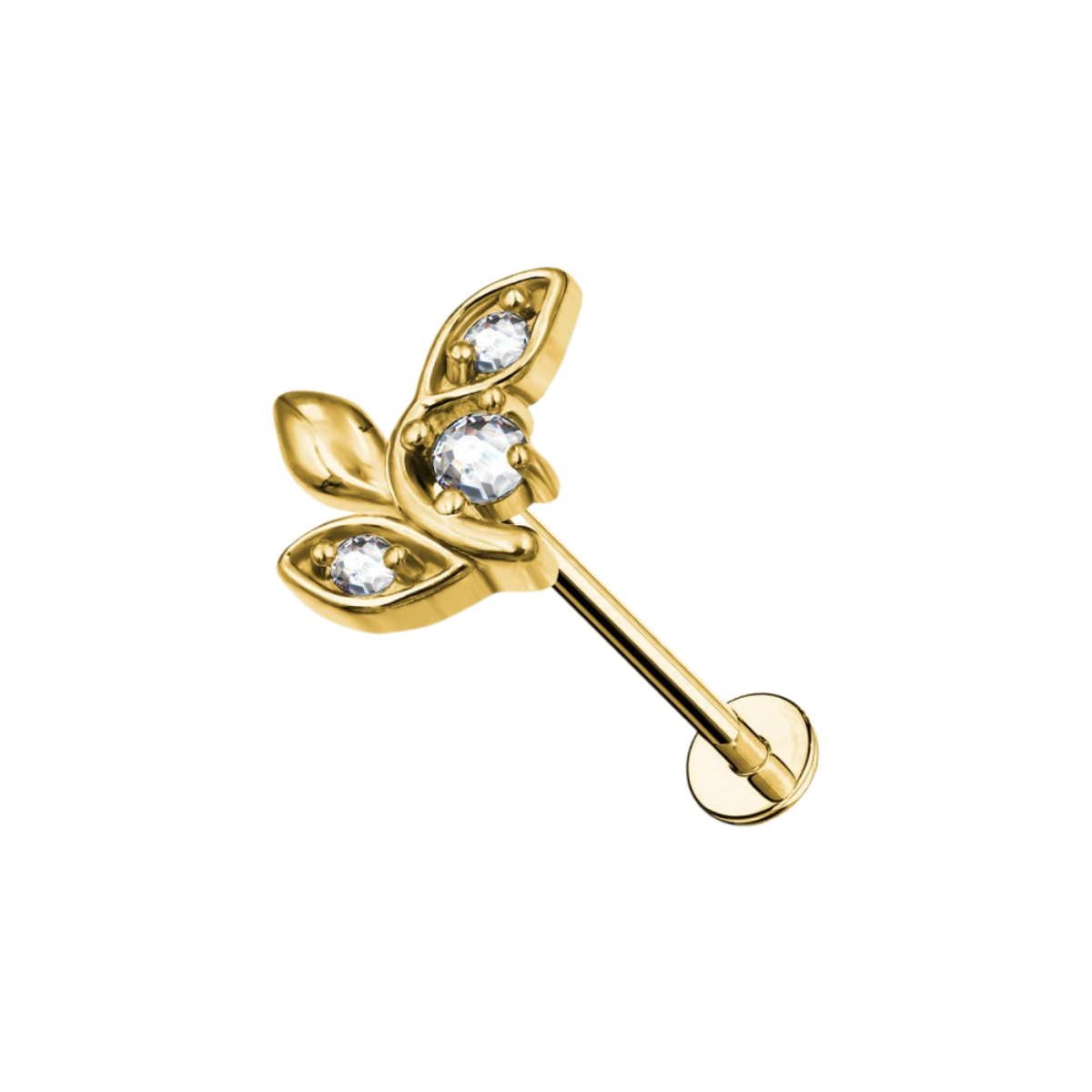 Labret-Piercing-Ohr-Crystal-Leaf-2