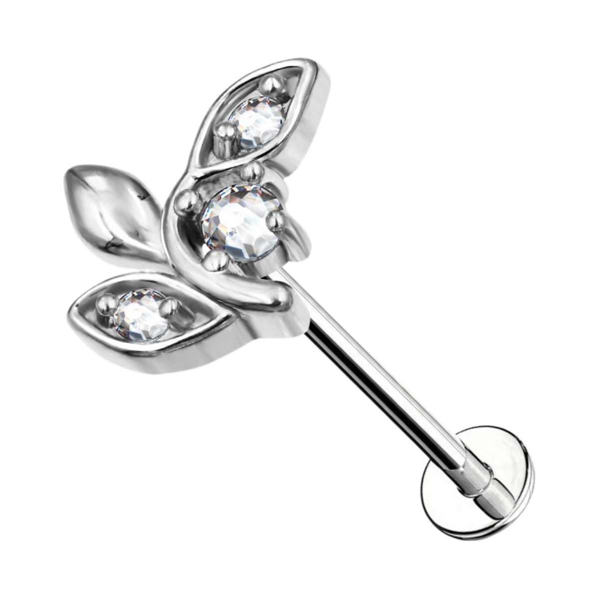 Labret-Piercing-Ohr-Crystal-Leaf-4