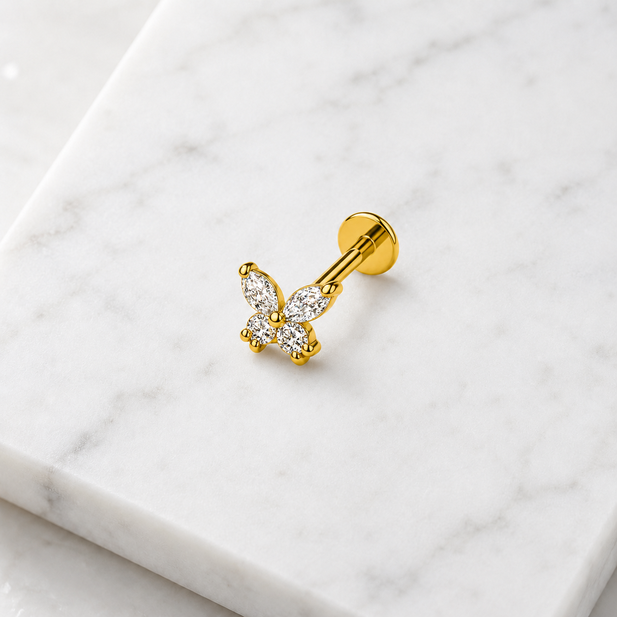 Labret-Piercing-Schmetterling-Zirkonia-Gold-mamor