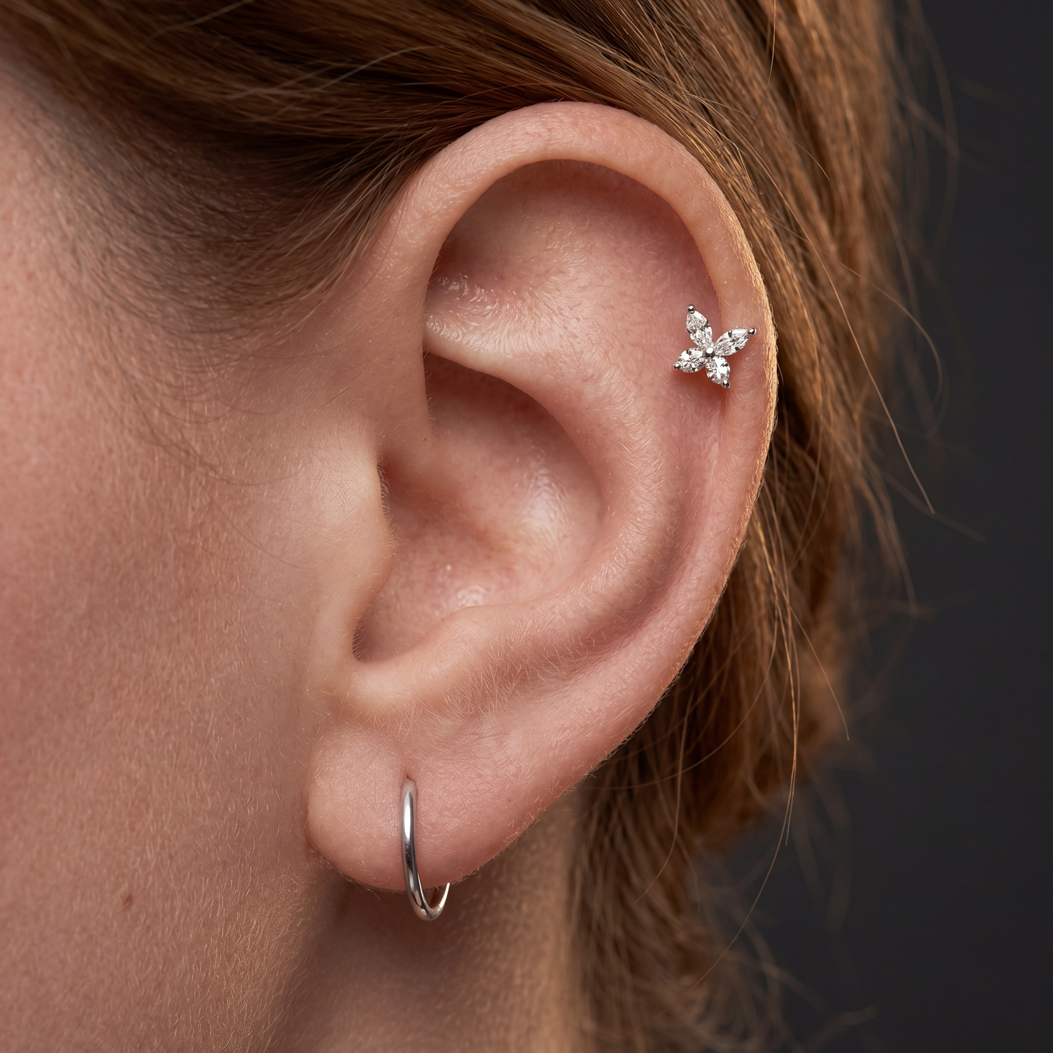 Labret-Piercing-Schmetterling-Zirkonia-Silber-5