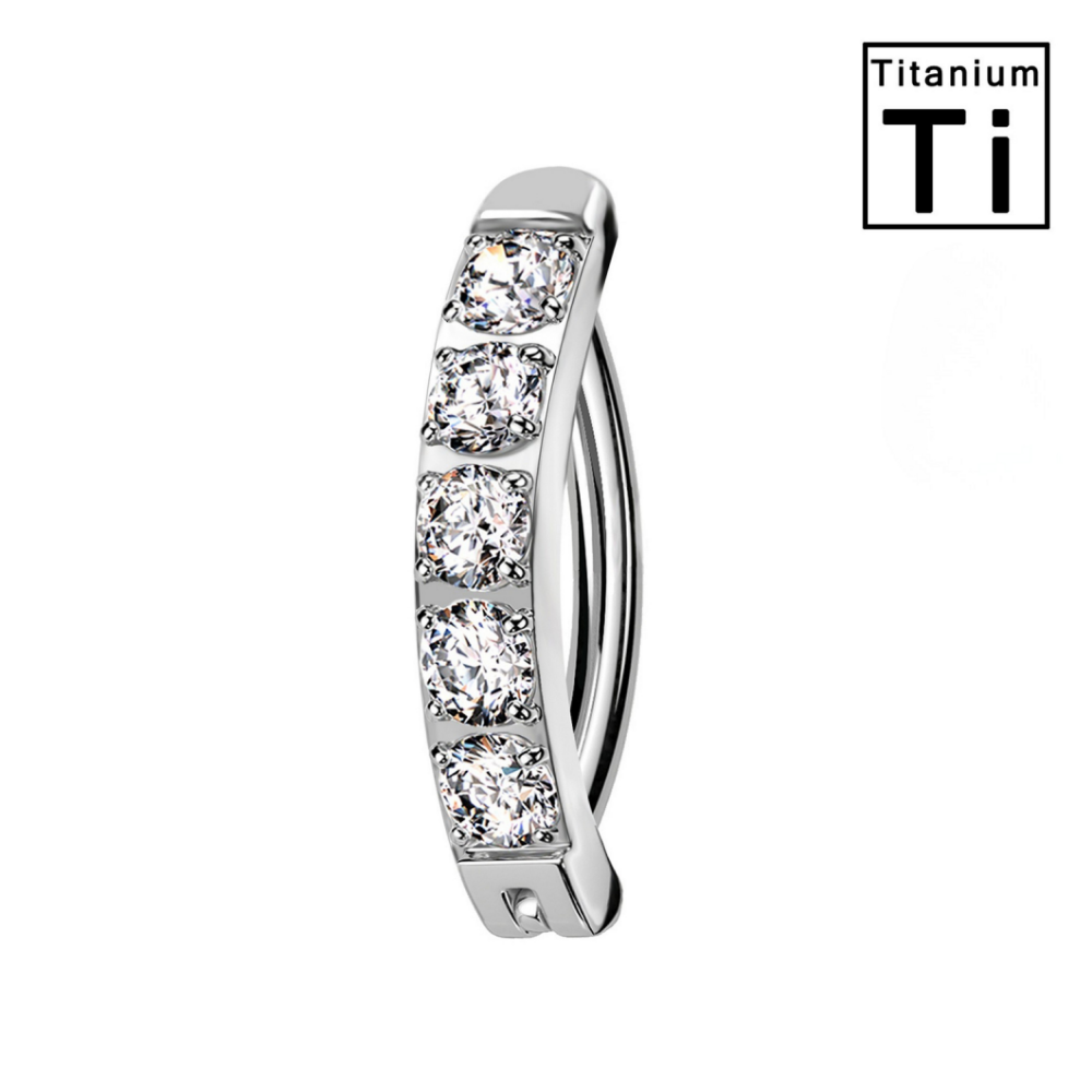 Titan-Bauchnabelpiercing-Clicker-Kristallreihe-5