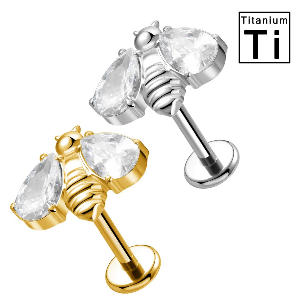 Titan-Labret-Piercing-Crystal-Bee-1