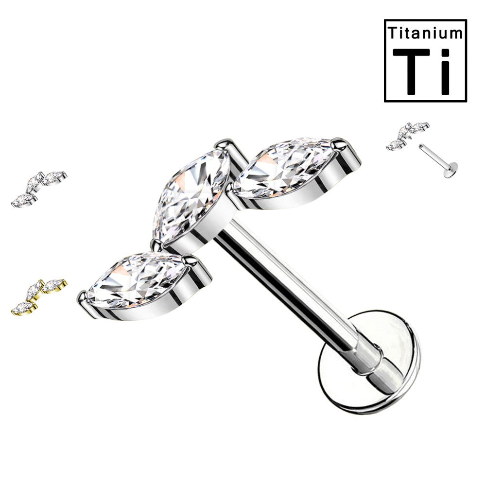 Titan-Labret-Piercing-Leaf-Trio