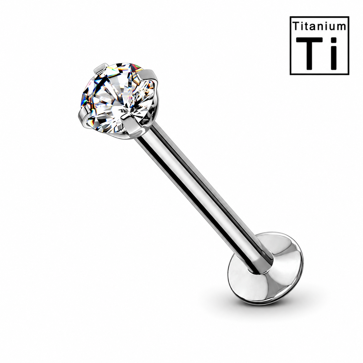Titan-Labret-Piercing-Zirkonia-silber