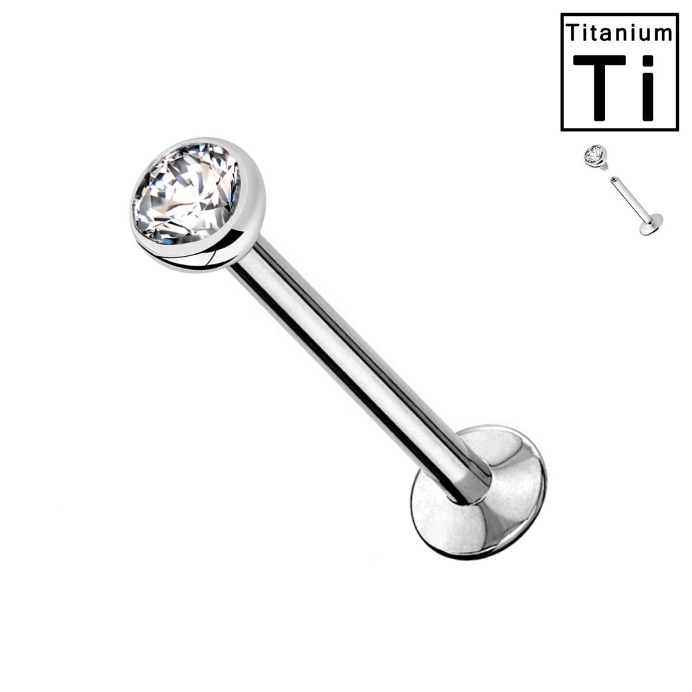 Titan Labret Piercing - Pure Spark