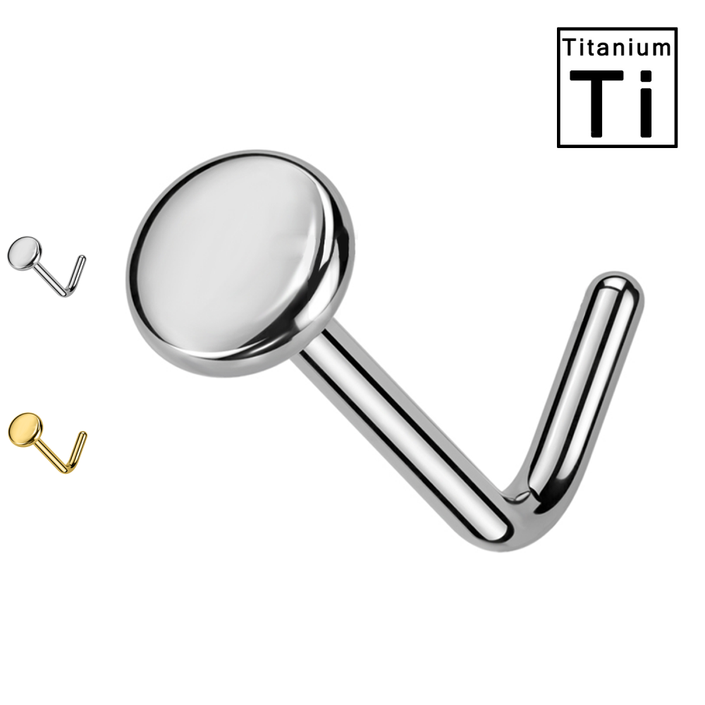 Titan-Nostril-Nasen-Stecker-Piercing-Classic-Disc