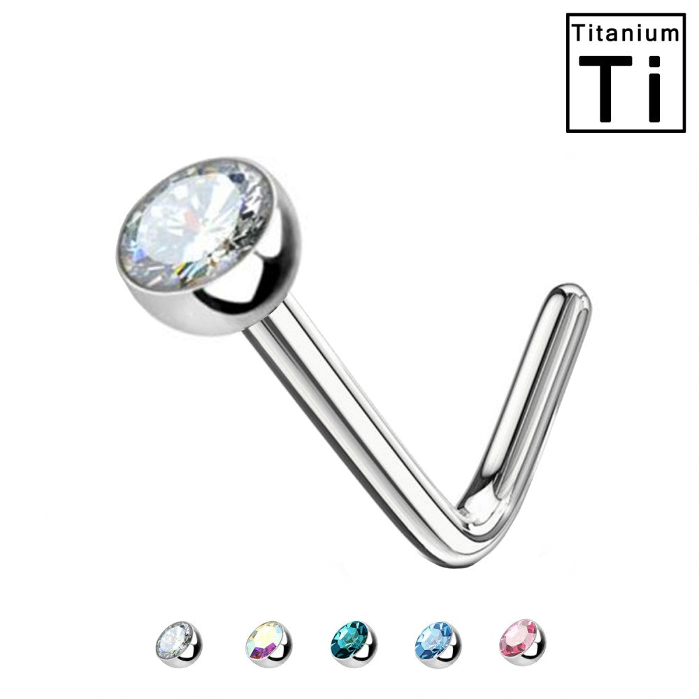 Titan-Nostril-Nasen-Stecker-Piercing-L-Form-Zirkonia