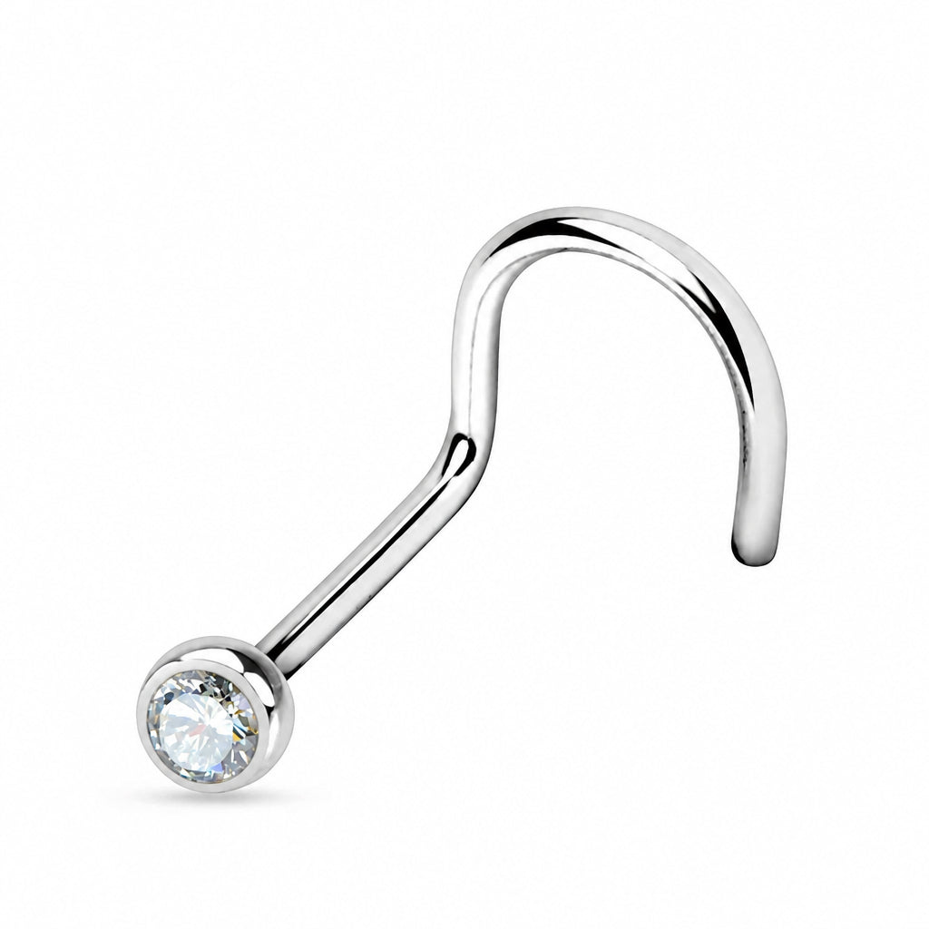 Titan-Nostril-Nasen-Stecker-Piercing-Zirkonia