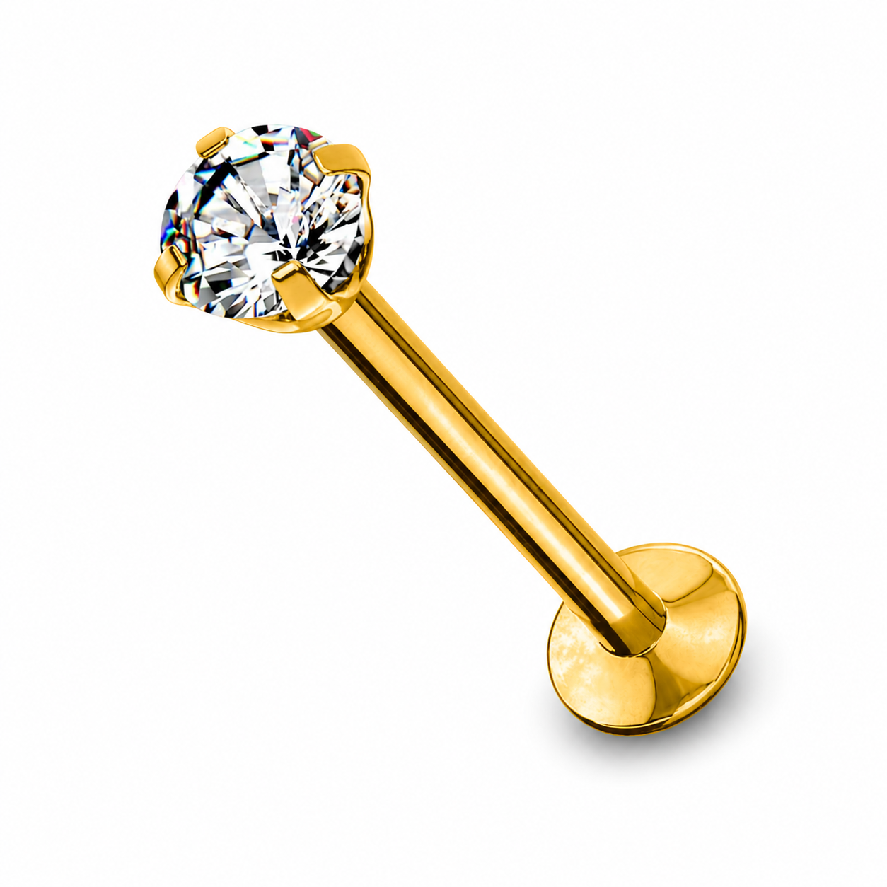 labret-Ohr-piercing-zirkonia-ausengewinde-Gold