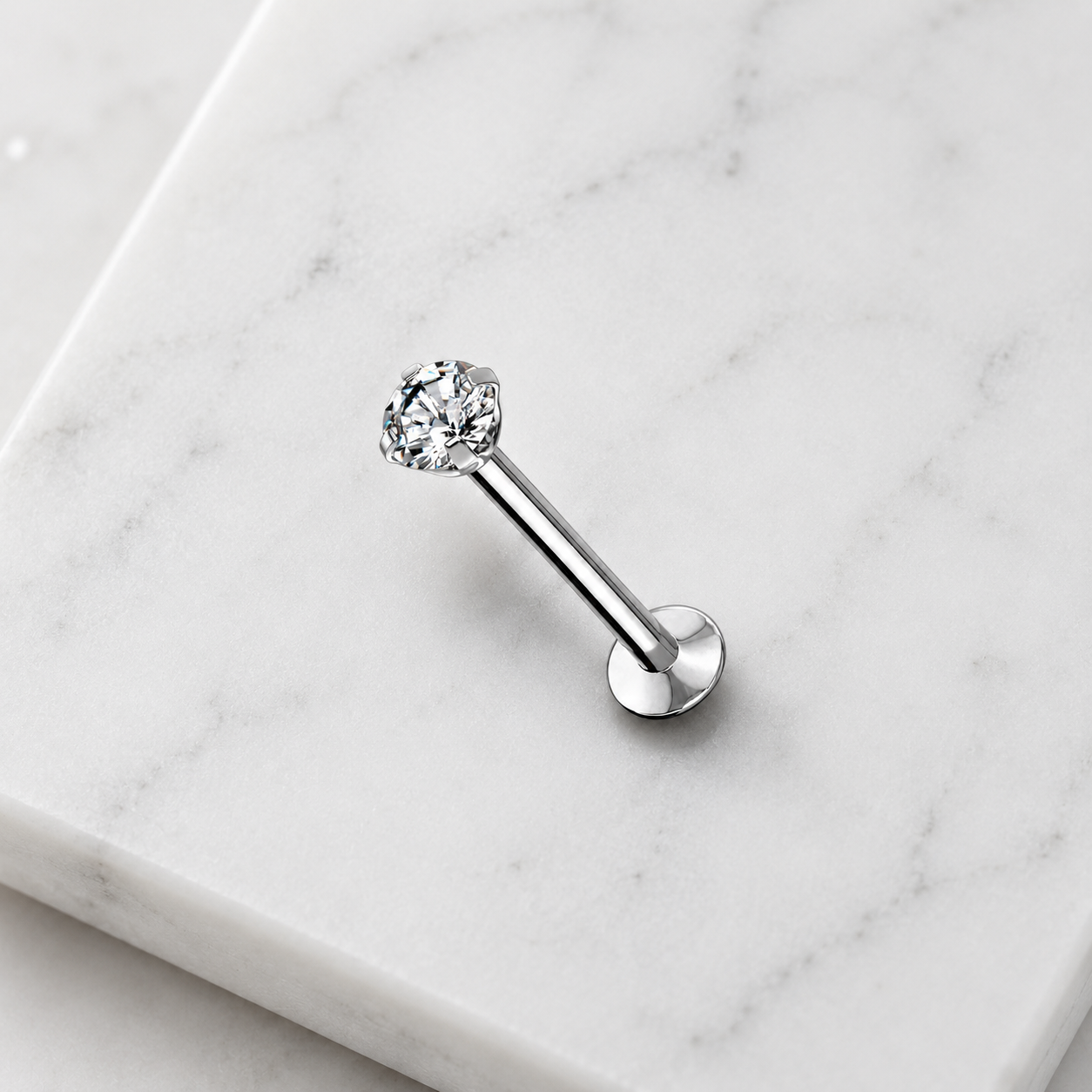 labret-Ohr-piercing-zirkonia-ausengewinde-Silber-Mamor
