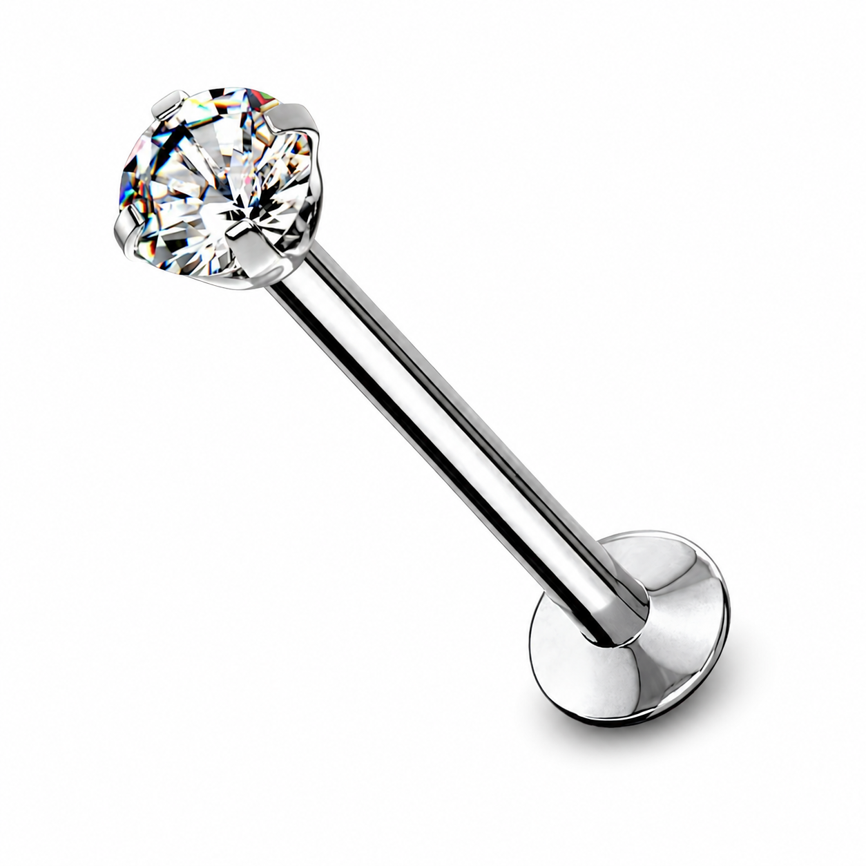 labret-Ohr-piercing-zirkonia-ausengewinde-Silber
