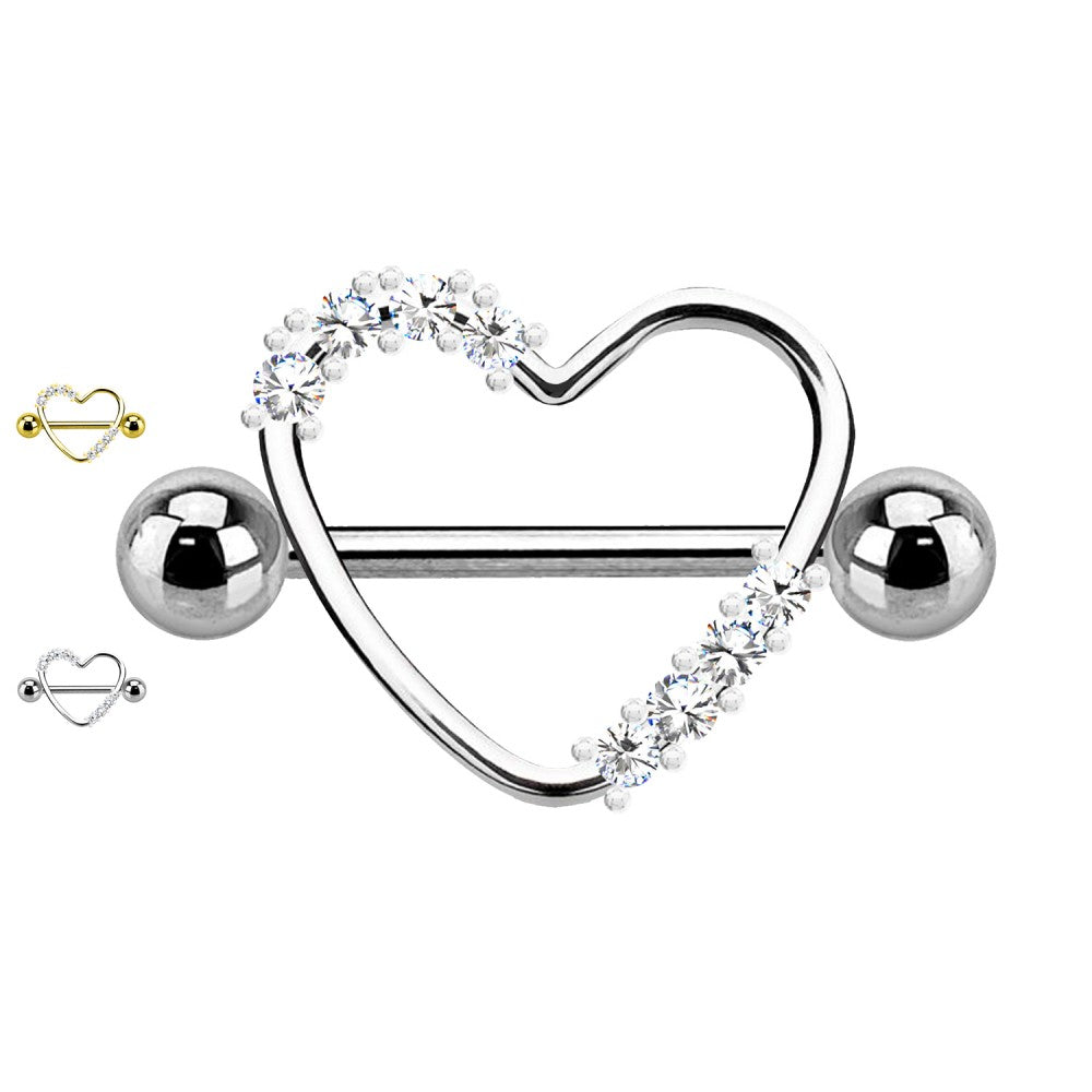 Barbell-Nippel-Piercing-Herz