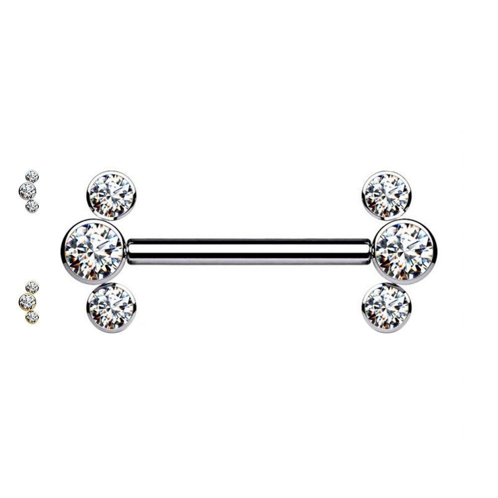 Barbell-Nippel-Piercing-Triple-Crystal