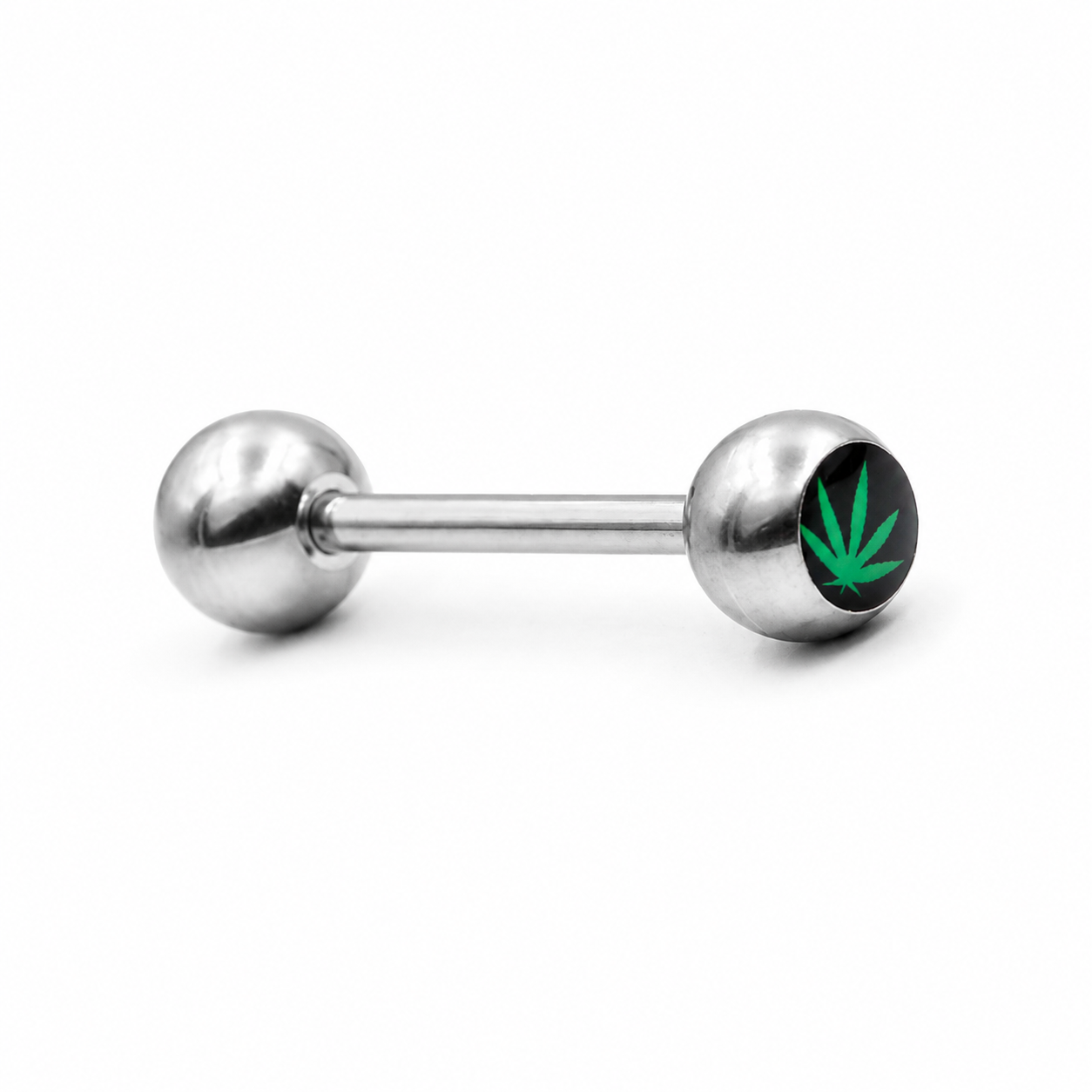 Barbell Piercing - Hemp Leaf