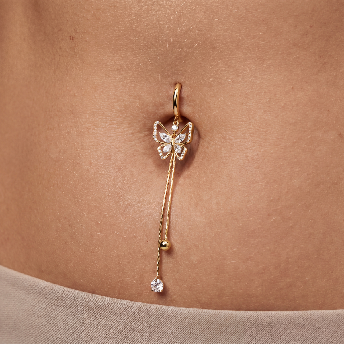 Bauchnabel-Bogen-Clicker-elaris-Zirkonia-Gold-4
