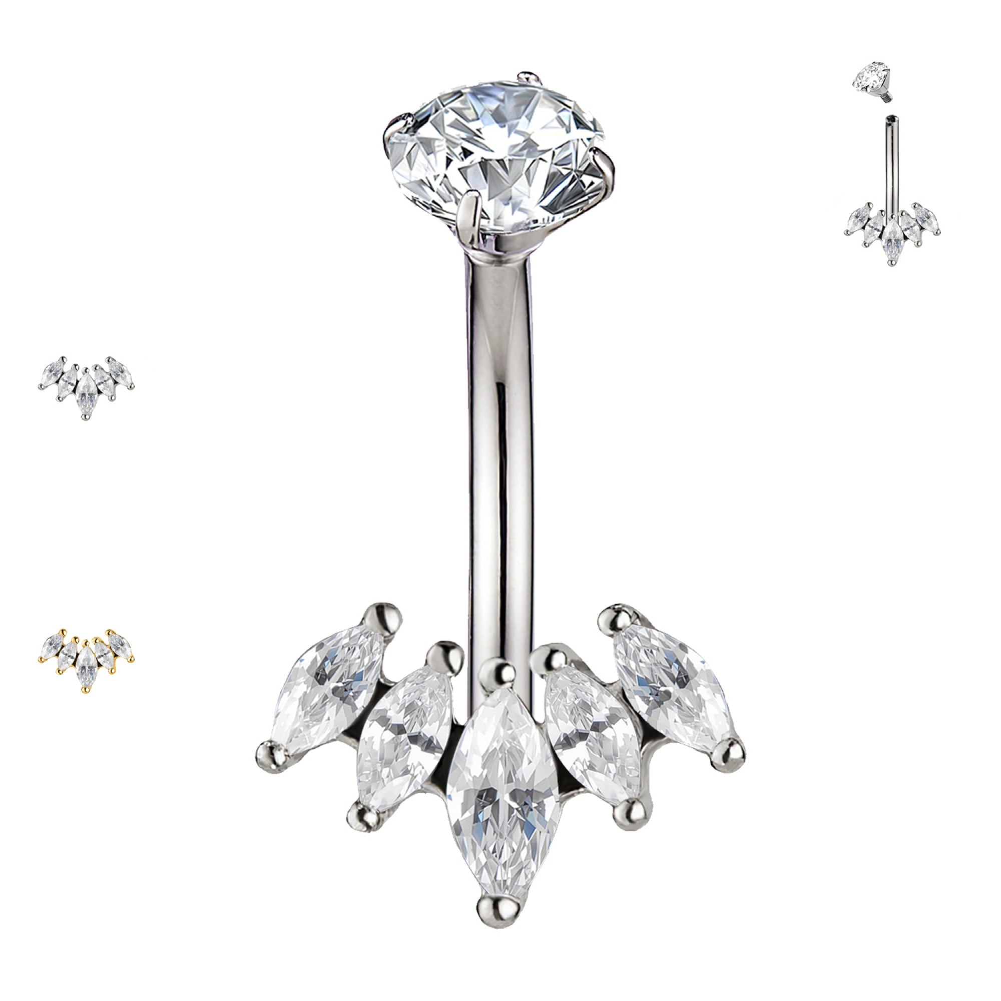 Bauchnabelpiercing-Banane-Bluetenfaecher