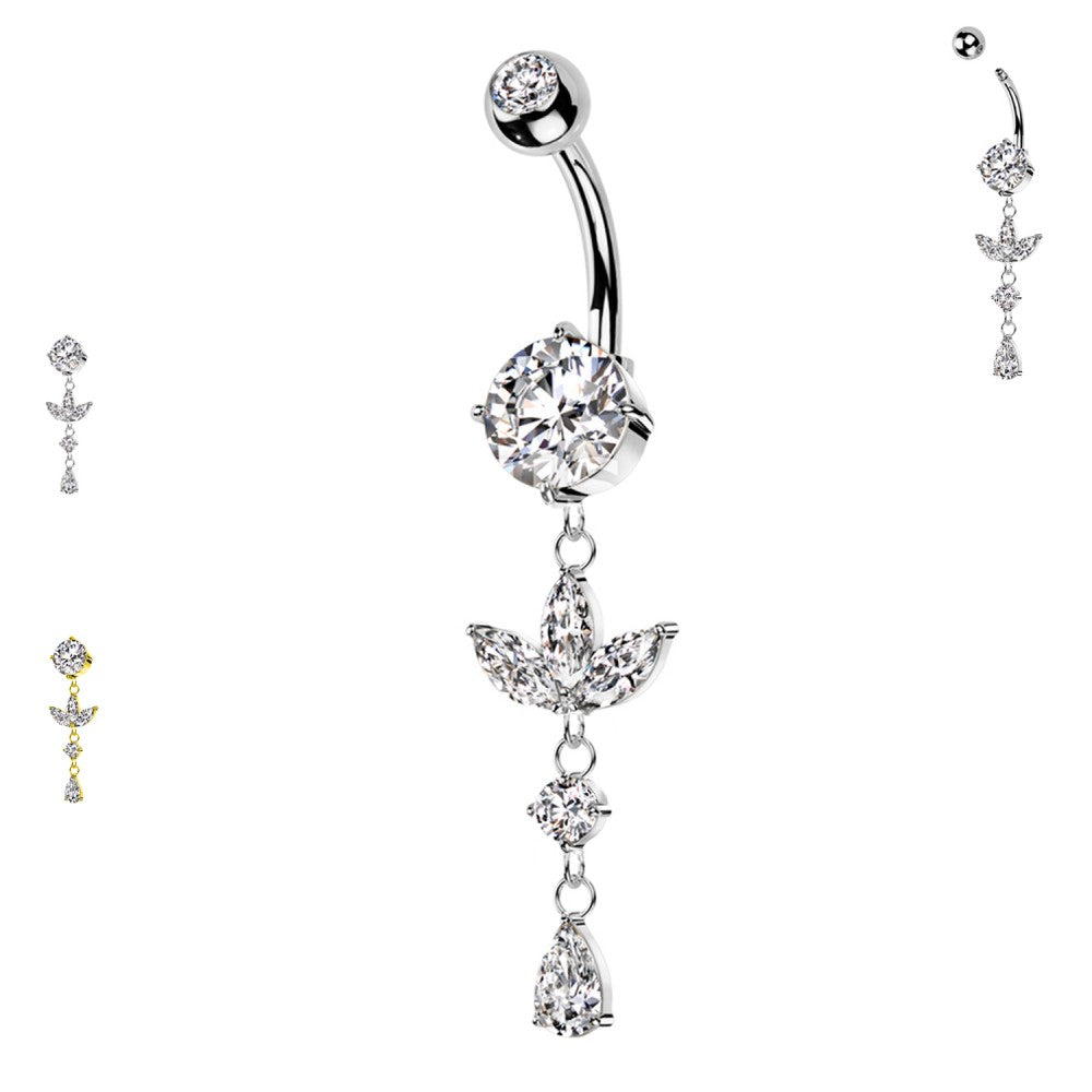 Bauchnabelpiercing-Banane-Flora-Drop