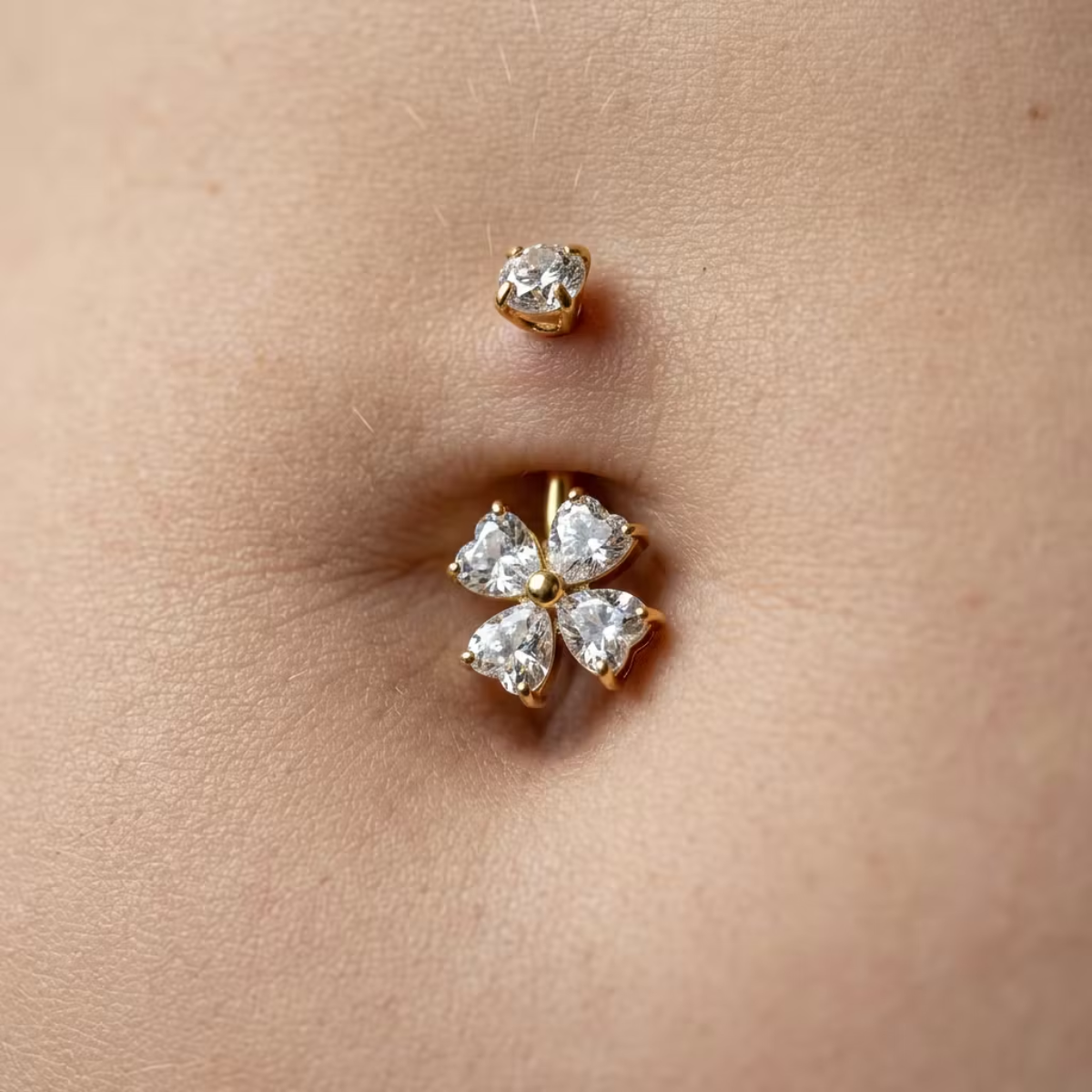 Bauchnabelpiercing-Banane-Kristallblume-4