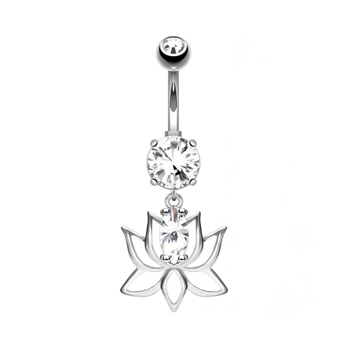 Bauchnabelpiercing-Banane-Lotus-Anhaenger-2