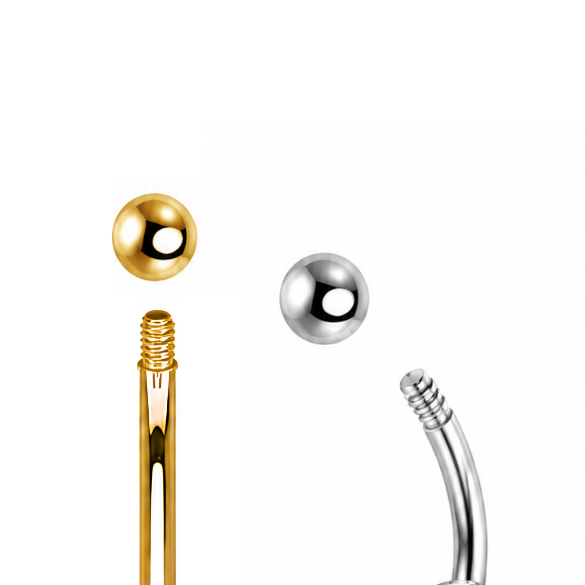 Bauchnabelpiercing-Banane-Schmetterlingsglanz-Aussengewinde
