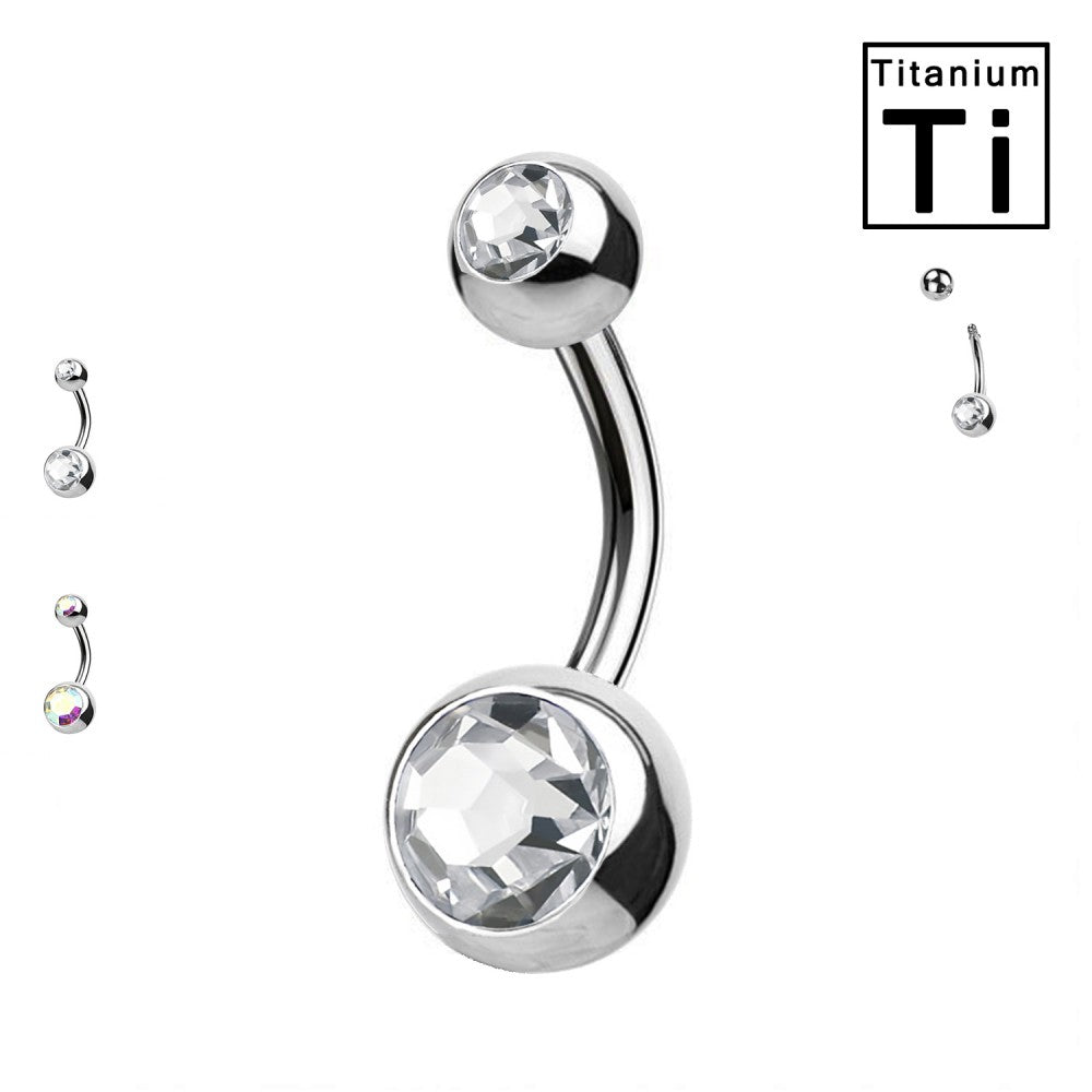 Bauchnabelpiercing-Banane-Titan-Classic-Sparkle
