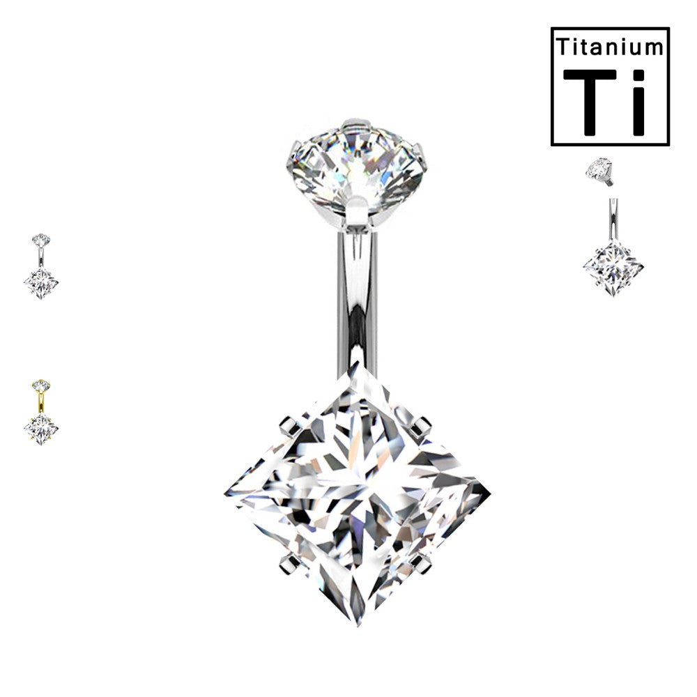 Bauchnabelpiercing-Banane-Titan-Crystal-Square
