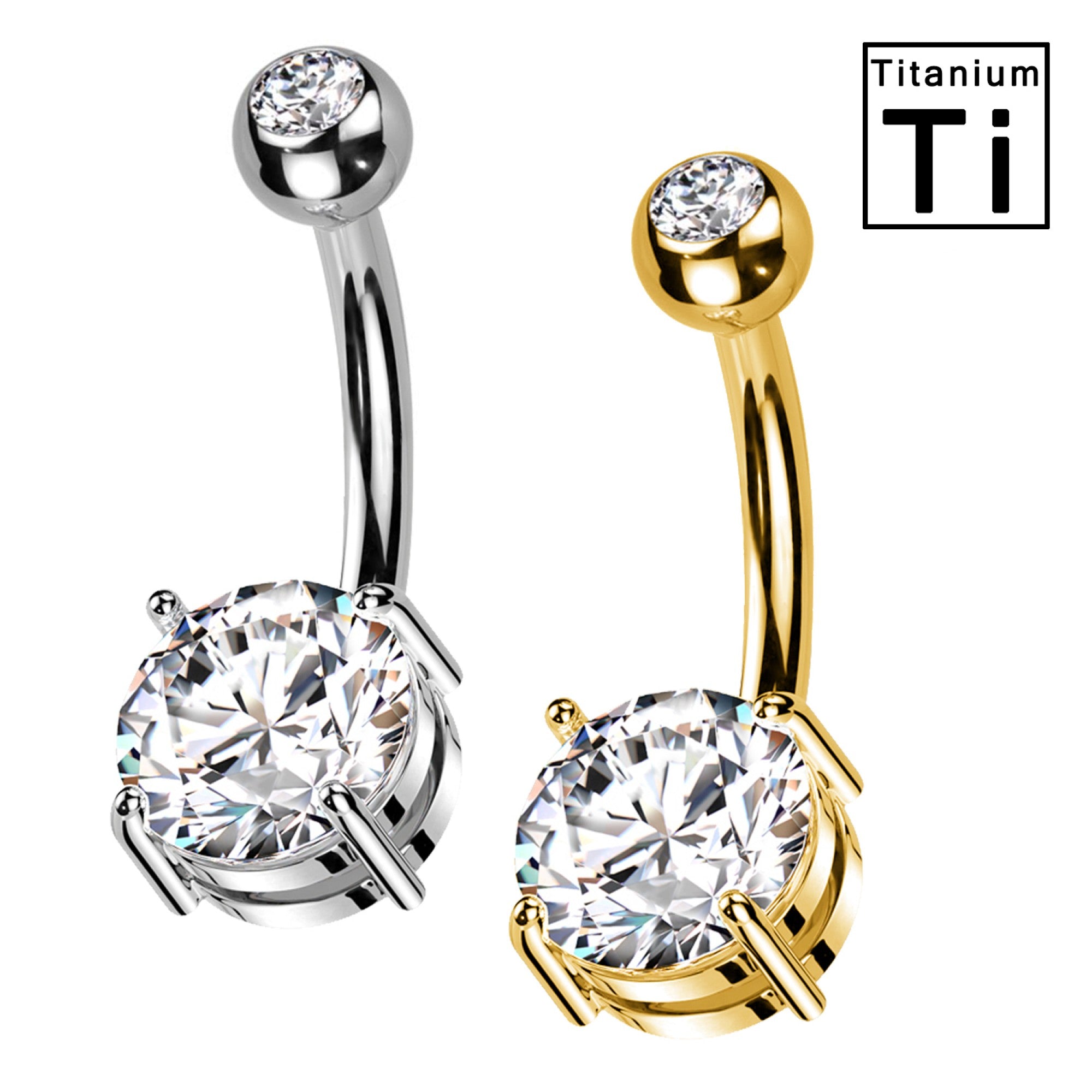 Bauchnabelpiercing-Banane-Titan-Solitär-1