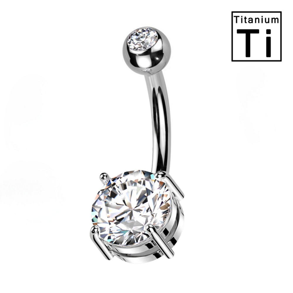 Bauchnabelpiercing-Banane-Titan-Solitaer-5