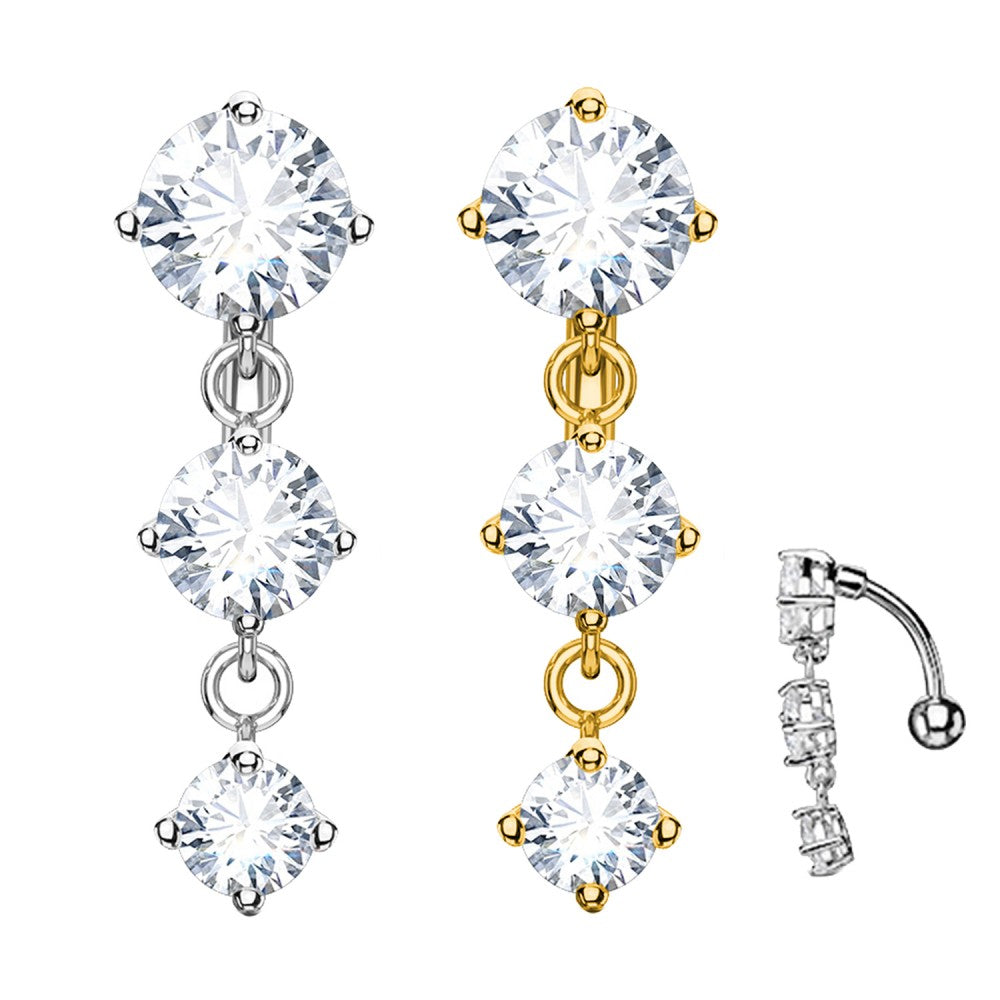 Bauchnabelpiercing-Banane-Trinity-Shine