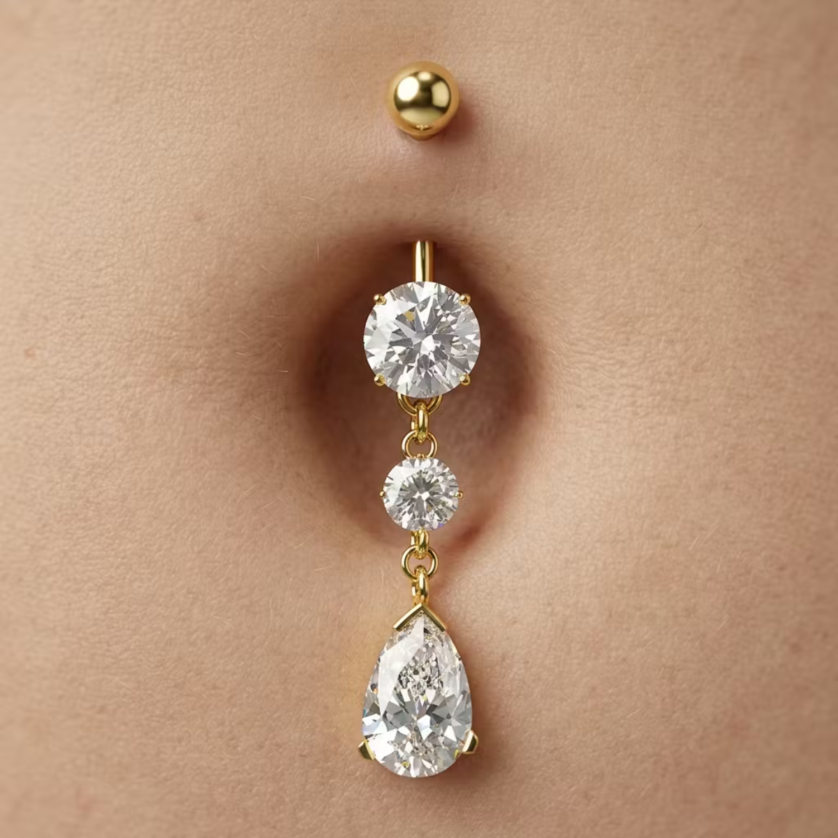 Bauchnabelpiercing-Banane-Tropfen-Anhaenger-4