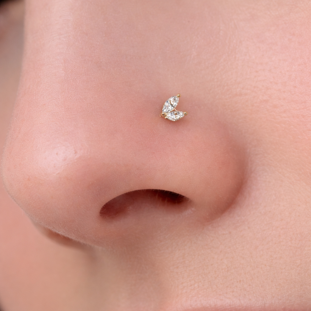 Labret-Piercing-Doppelkristall-2.1