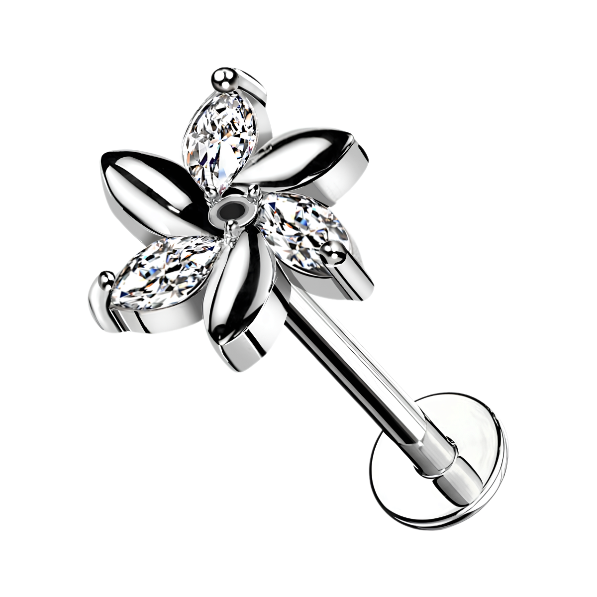 Labret-Piercing-Ohr-Bluetenstern-5