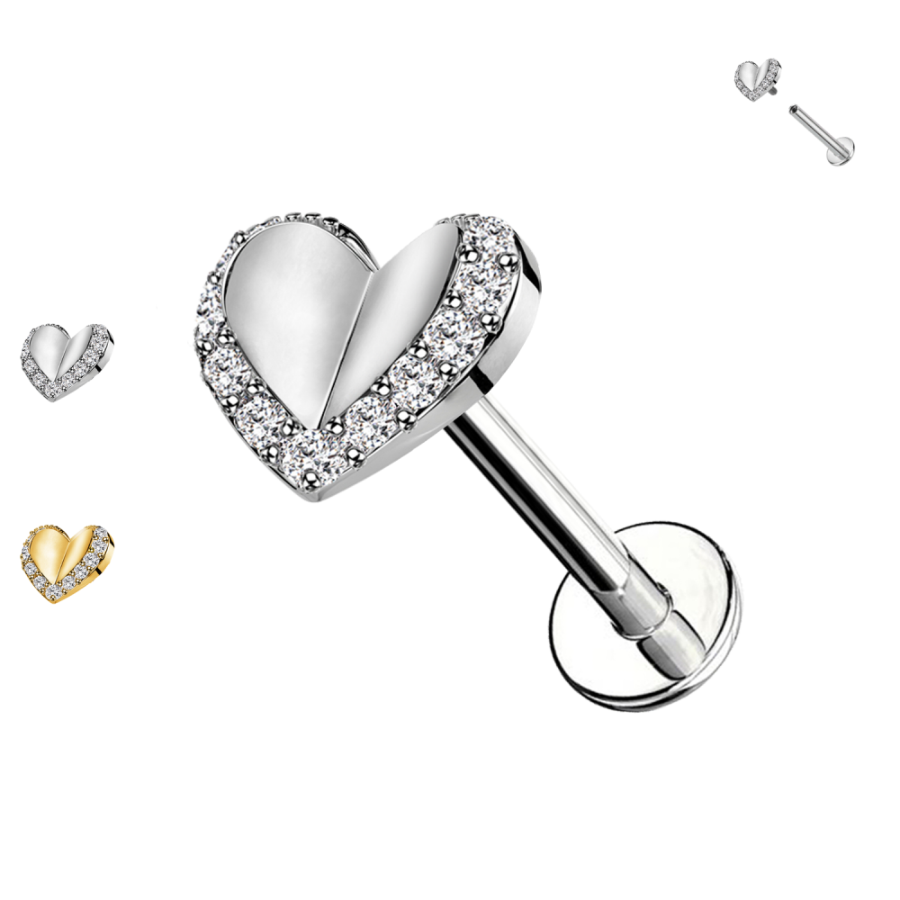 Labret-Piercing-Ohr-Herzglanz