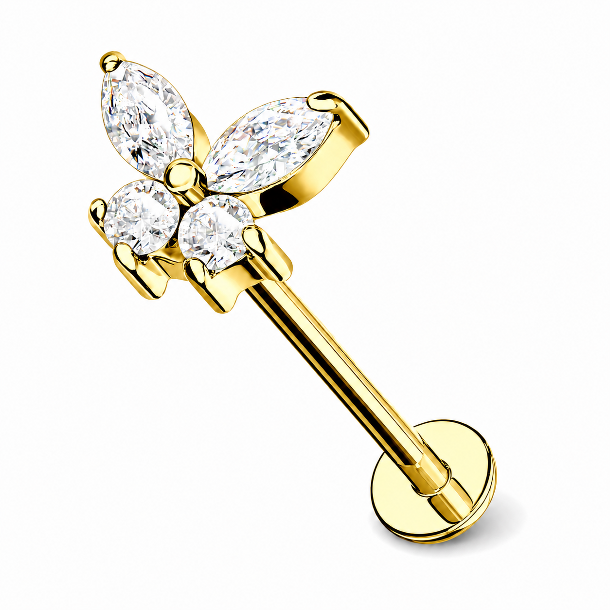 Labret-Piercing-Schmetterling-Zirkonia-Gold-3