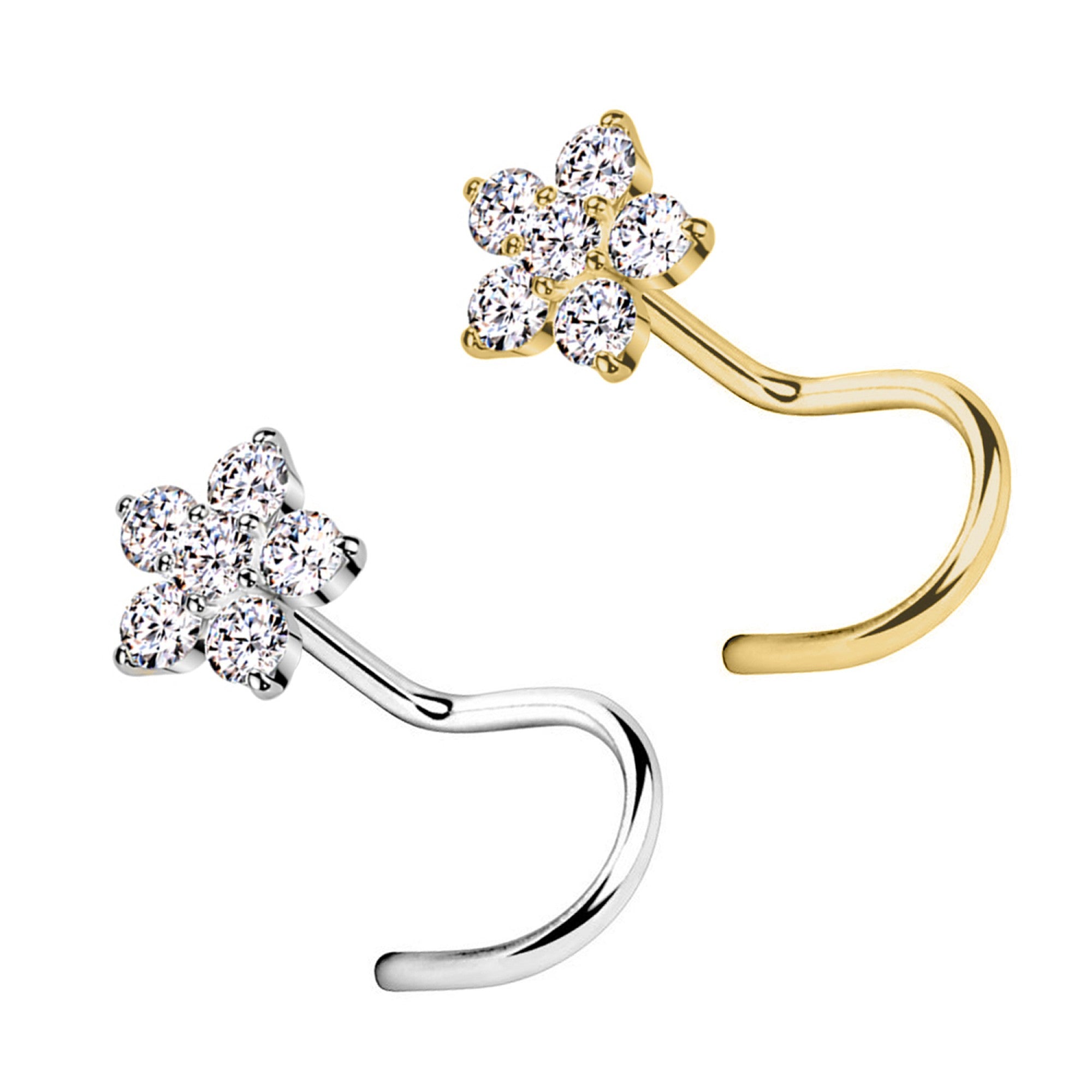 Nasenpiercing-Nostril-Spirale-Blume-2