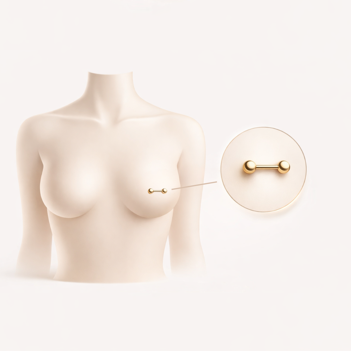 Nippel-Brust-Warzen-Intim-Piercing