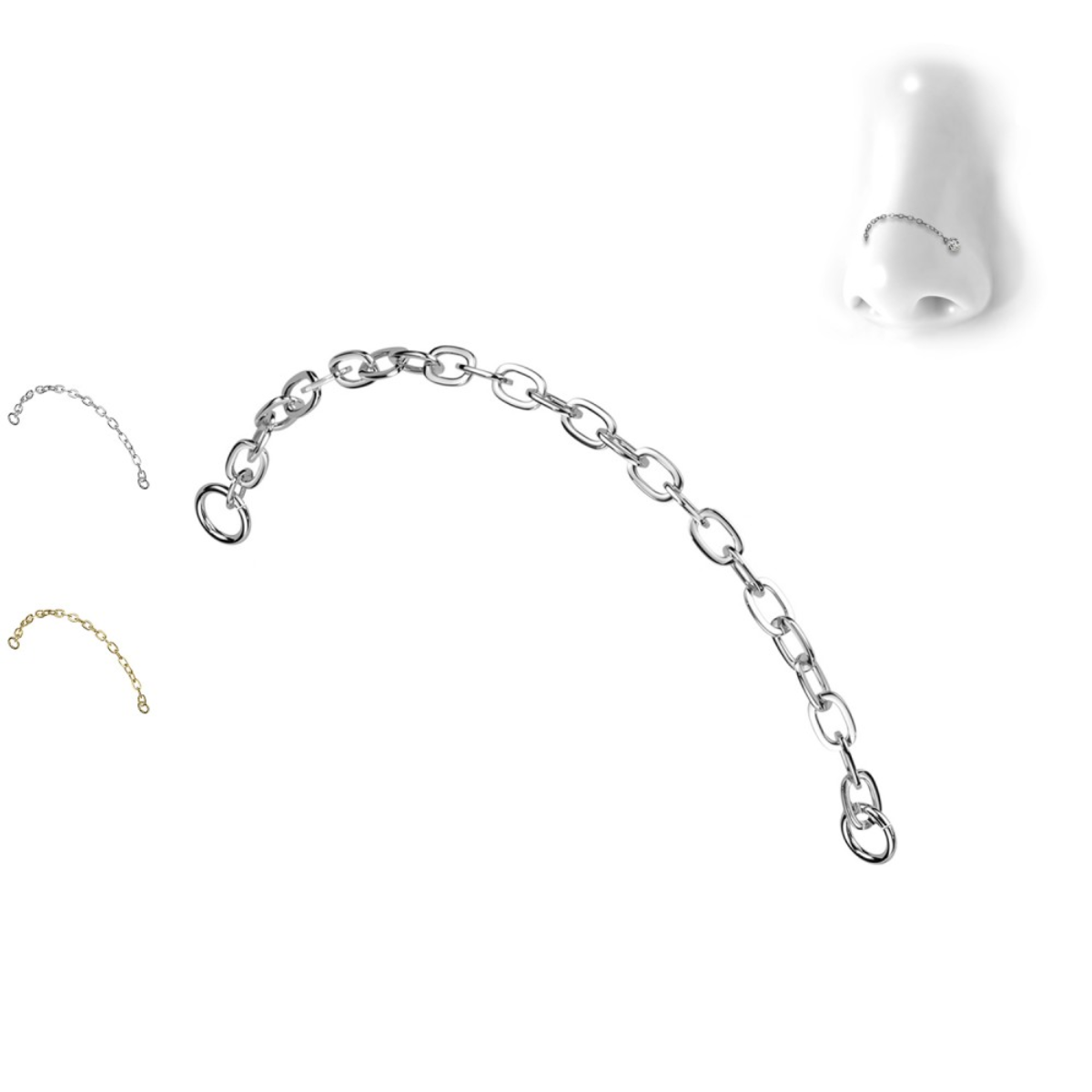 Piercingkette-Ohr-Nase-Kette