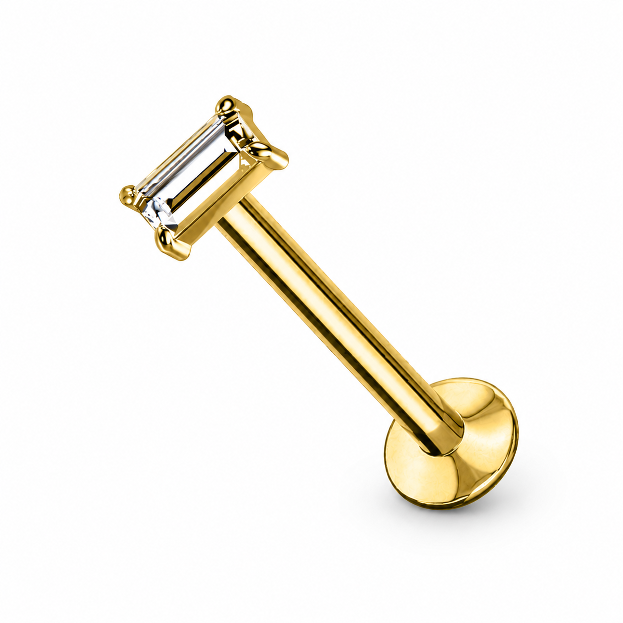 Push-In-labret-baguette-kristall-zirkonia-Gold
