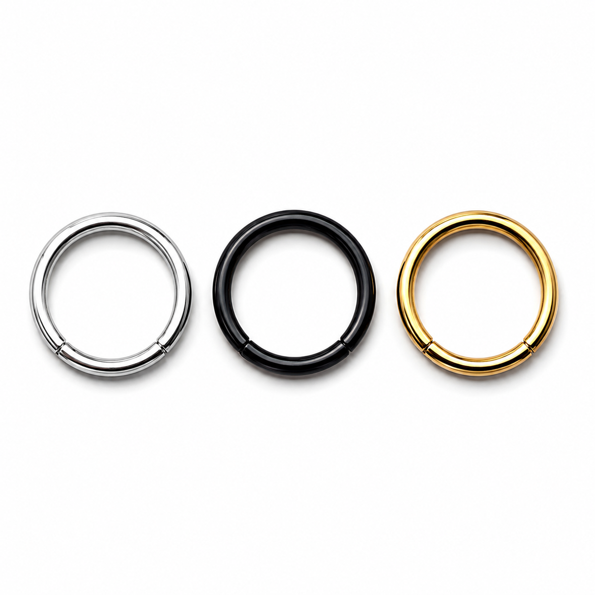 Segmentring-clicker-ring-piercing-lunara-schwarz-Gold-Silber