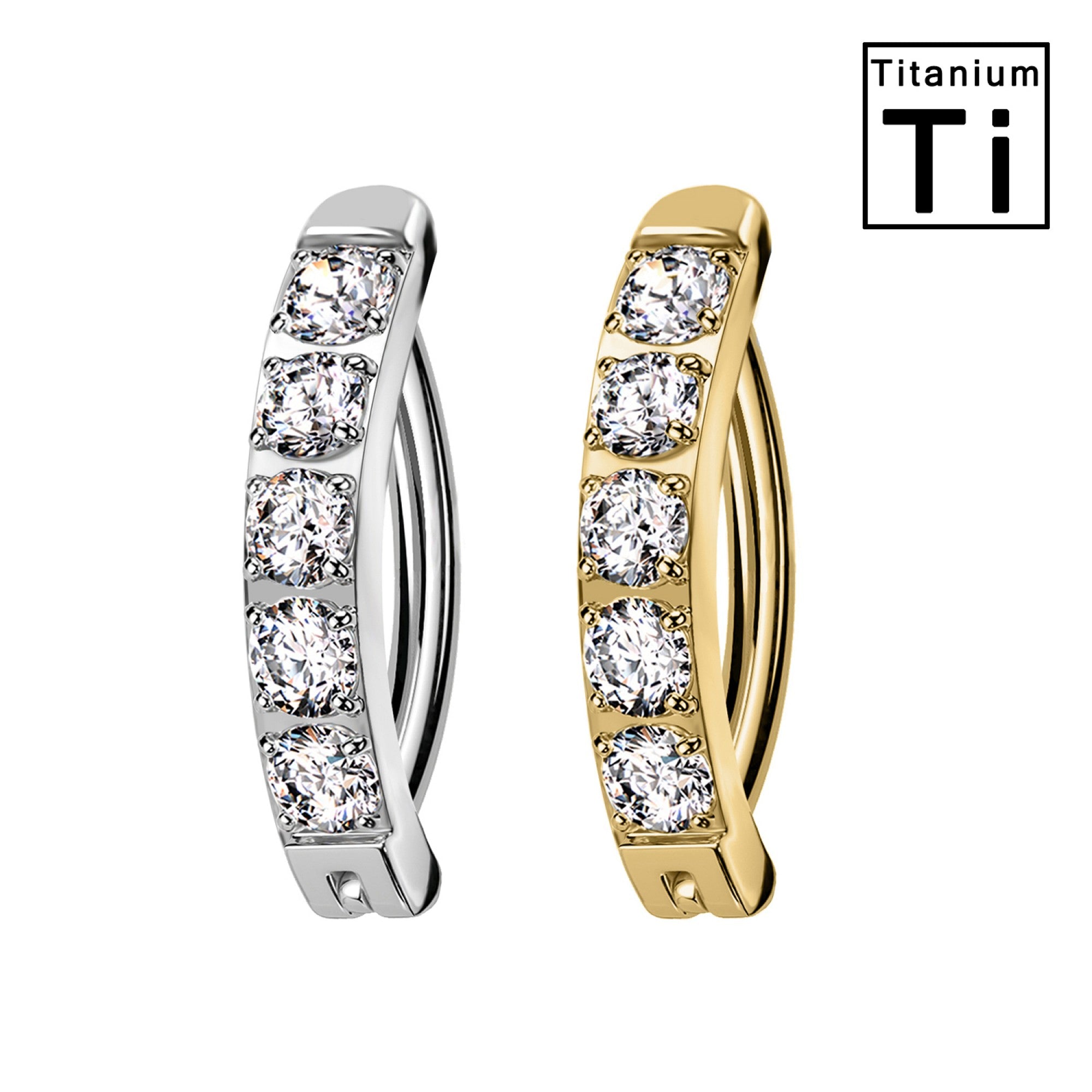 Titan-Bauchnabelpiercing-Clicker-Kristallreihe-2