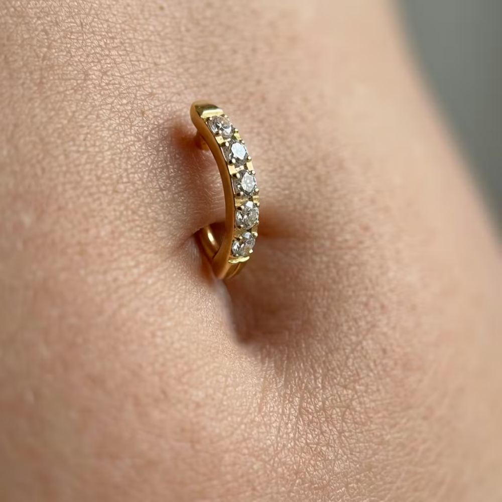 Titan-Bauchnabelpiercing-Clicker-Kristallreihe-7