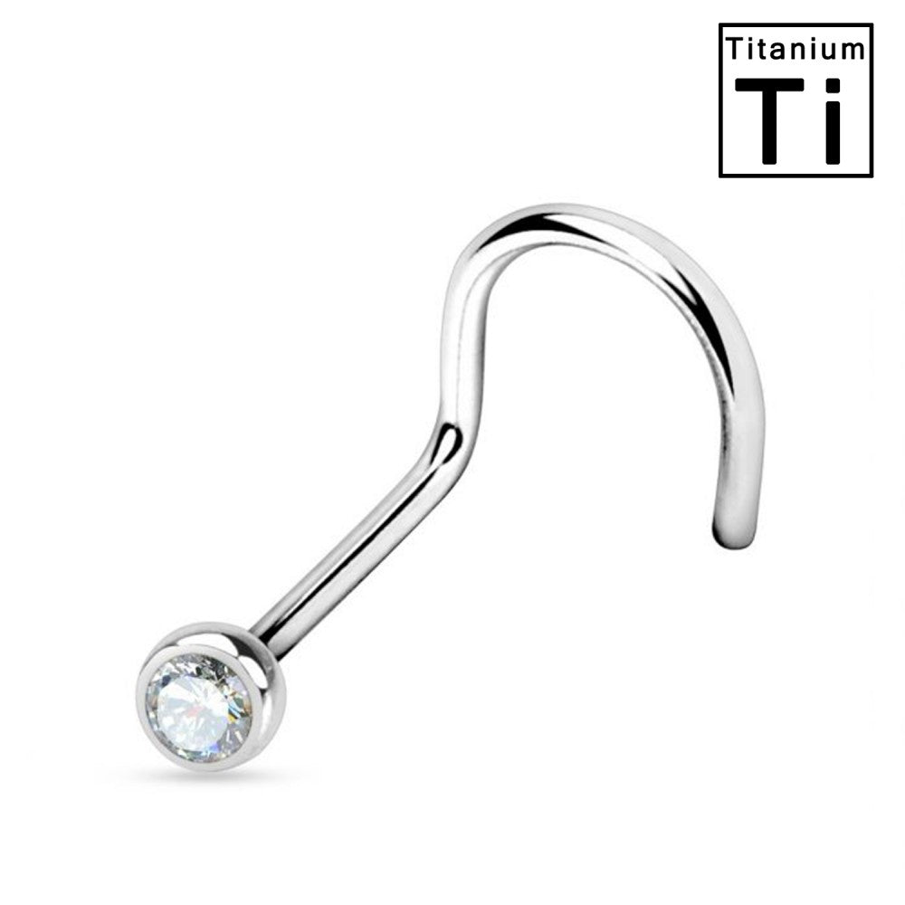 Titan-Nostril-Nasen-Stecker-Piercing-Zirkonia